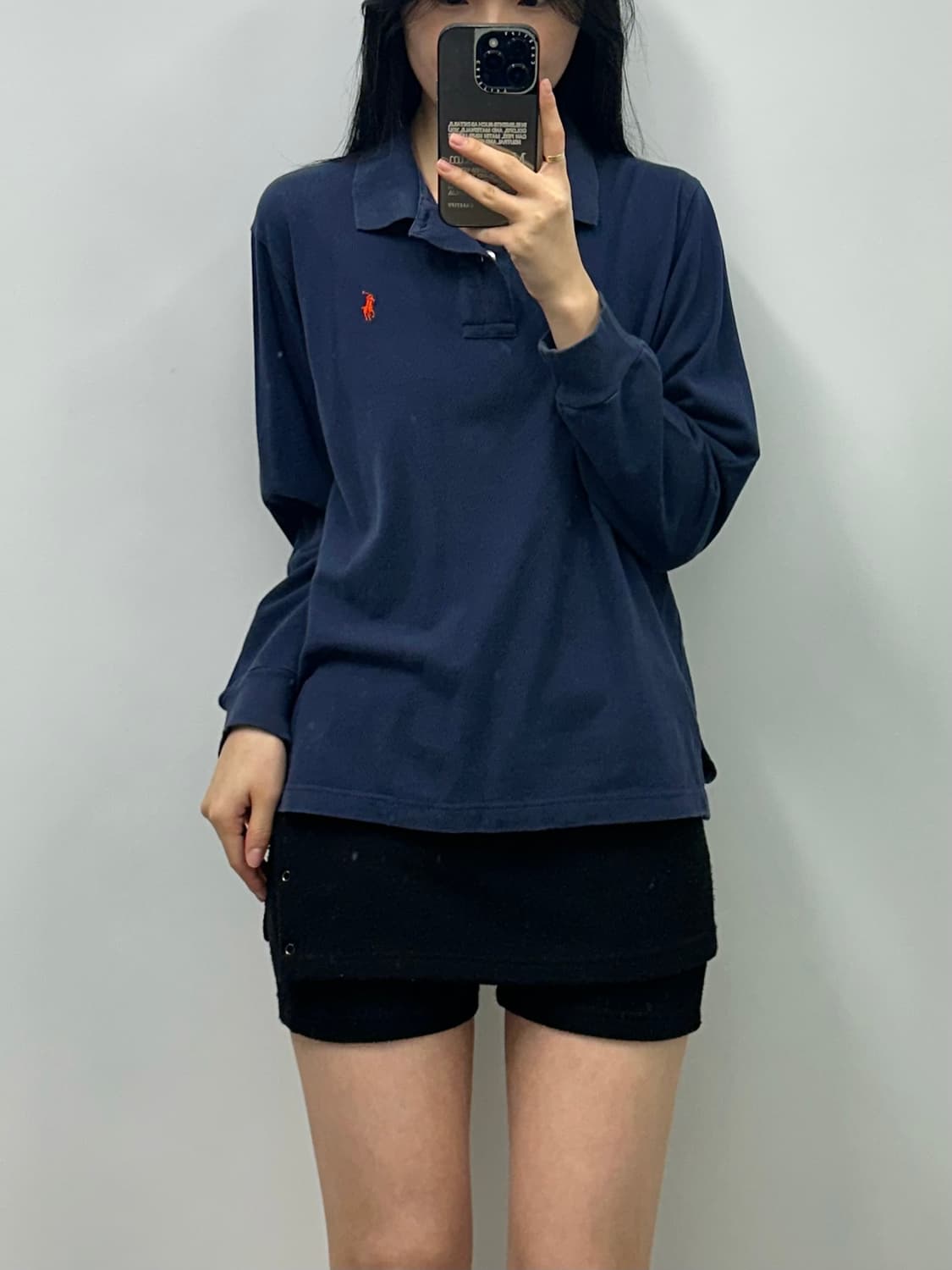 폴로 랄프로렌 신형 네이비 긴팔 카라 티셔츠 상품이미지1