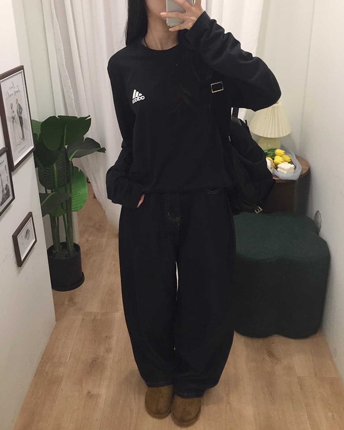 여성 아디다스 오버핏라운드 긴팔티 100 상품이미지1