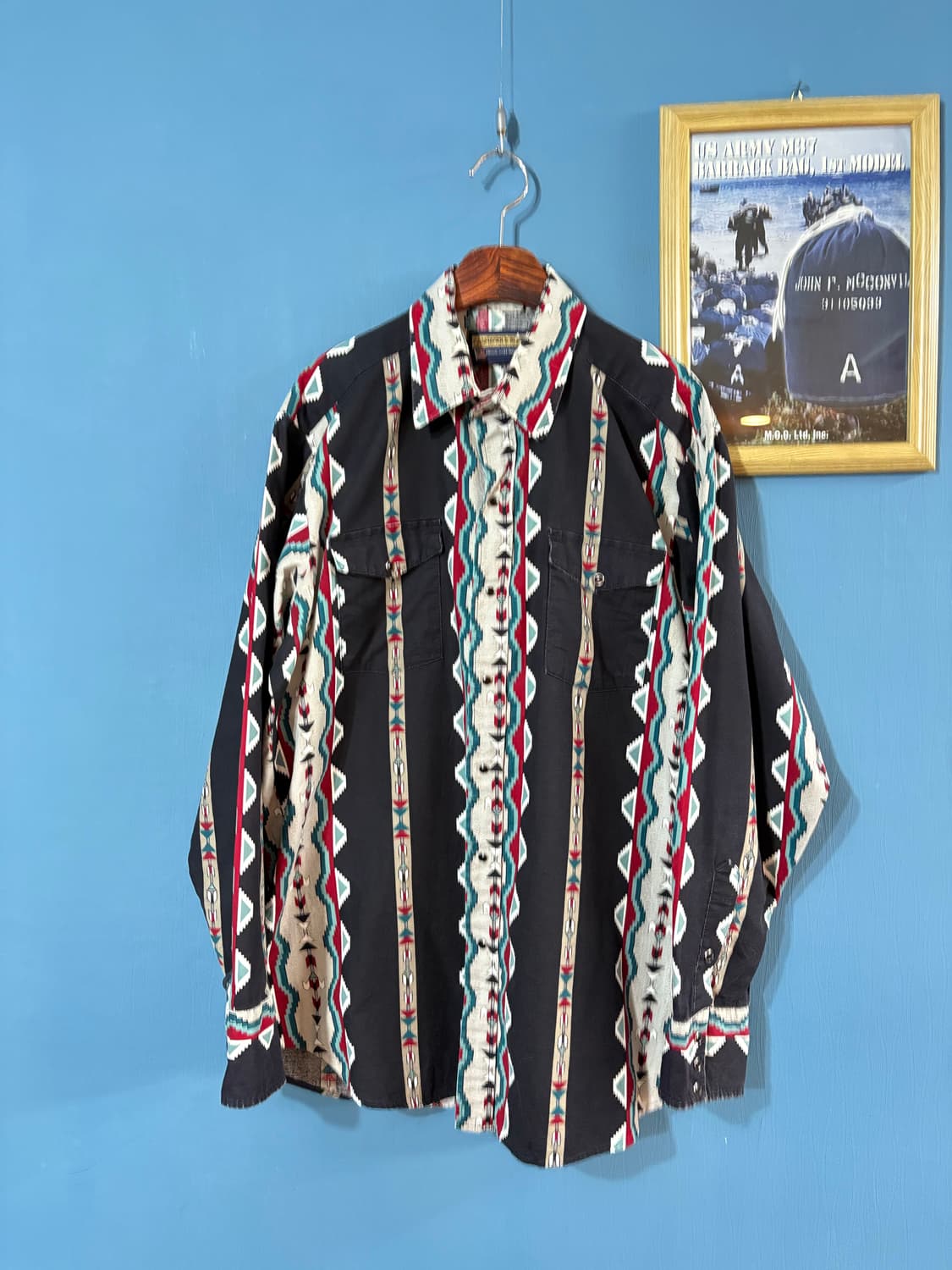 80-90‘s Panhandle Slim Aztec Western SH 상품이미지1