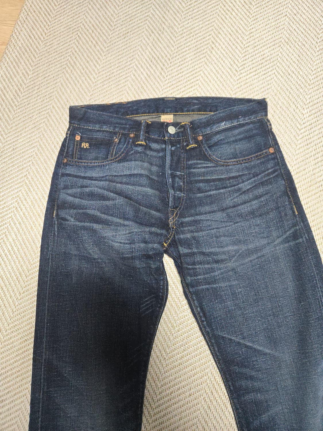 (매장판) 더블알엘 슬림핏 리지 크레스트 셀비지진 32×32 상품이미지3