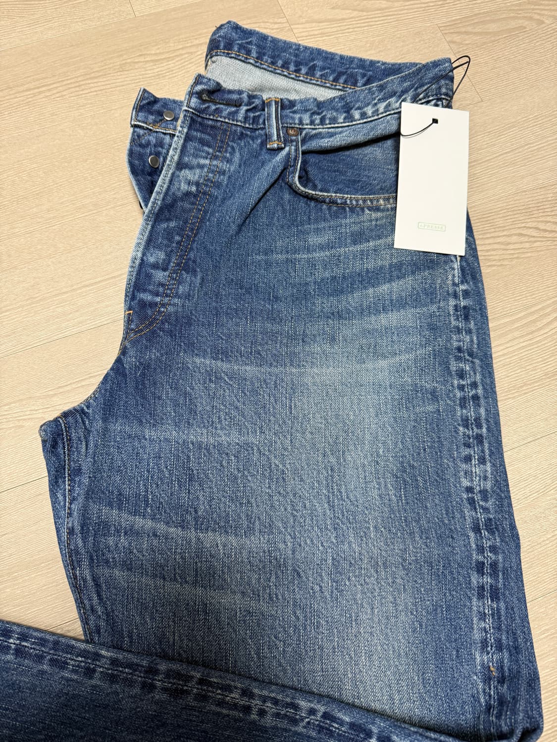 아프레쎄 a.presse washed denim 블리치 34/27 사이즈 상품이미지3