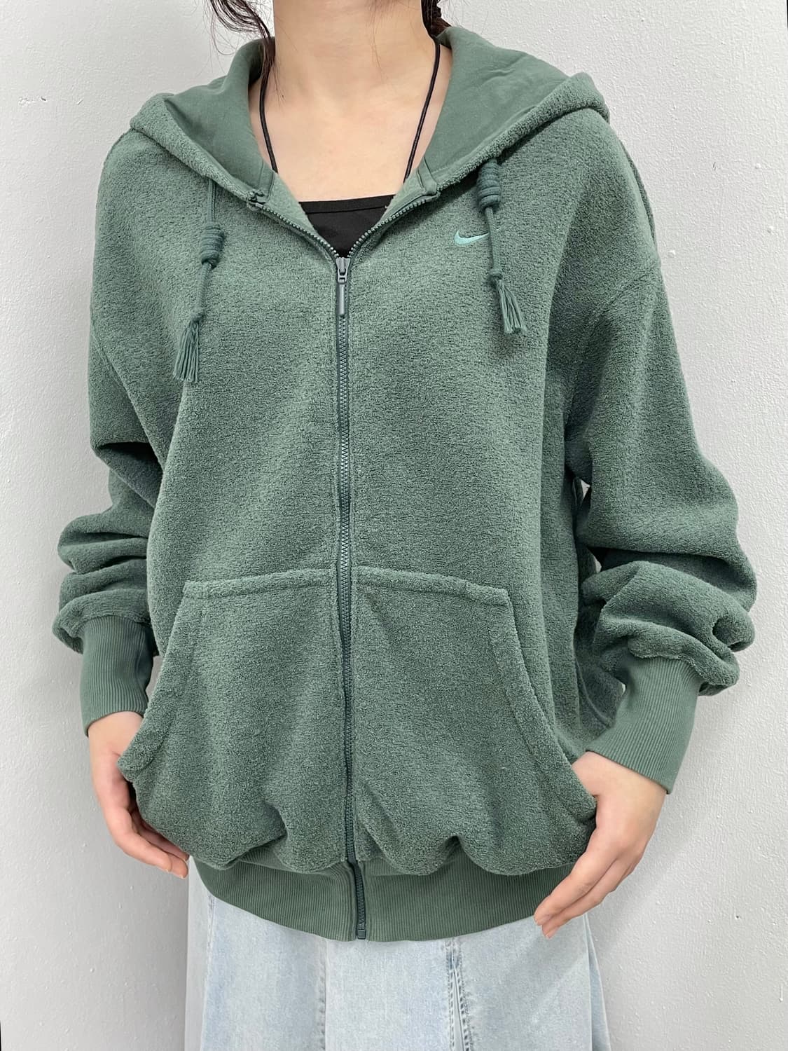 나이키 애쉬그린 테리 후드집업 상품이미지2