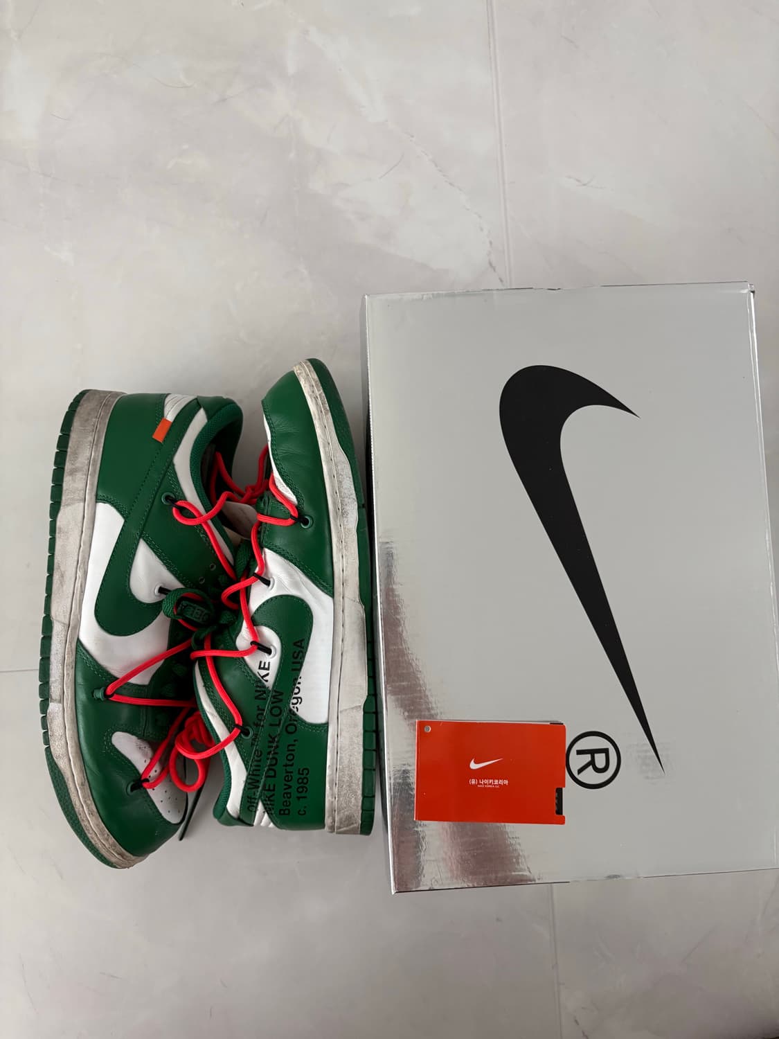 나이키 오프화이트 덩크 그린 상품이미지7
