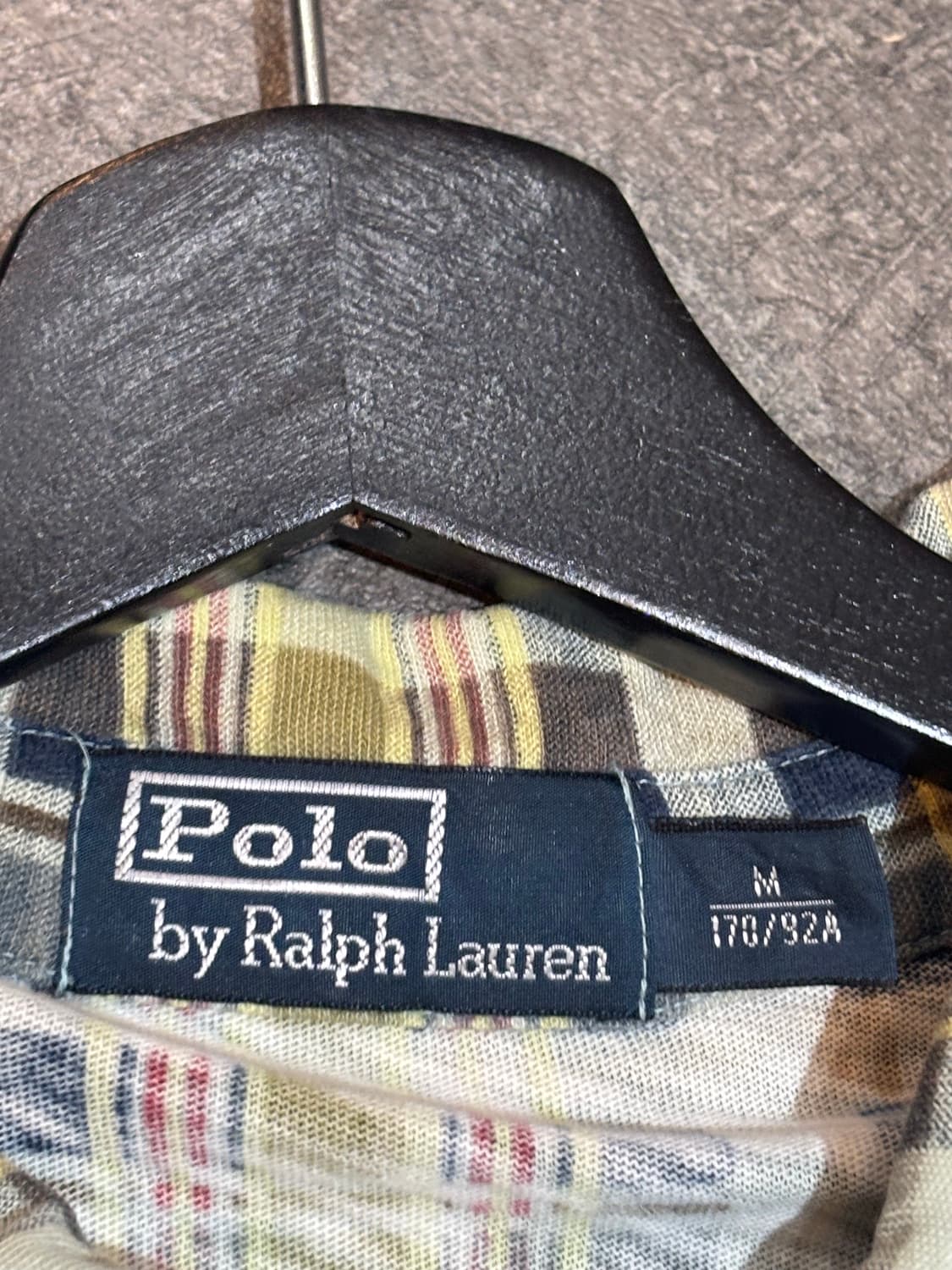 폴로 랄프로렌 체크 반팔 카라티 티셔츠 M사이즈 상품이미지5