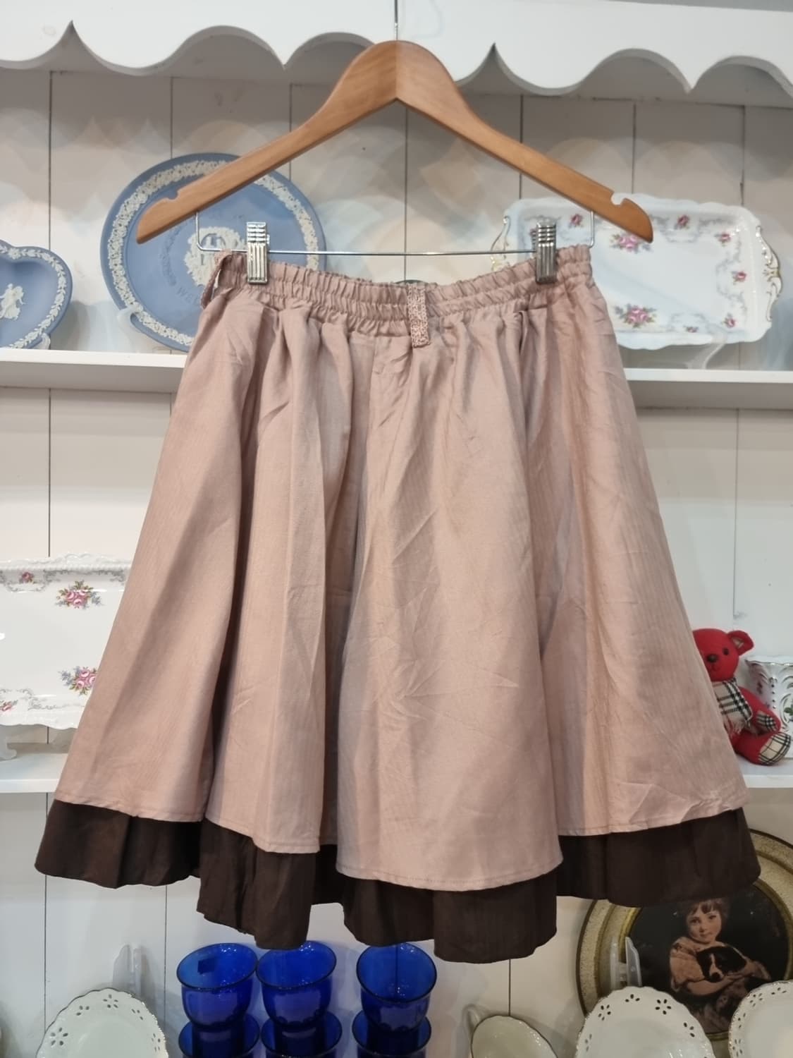 axes femme 모카초코 프릴 레이어드 스커트 상품이미지1