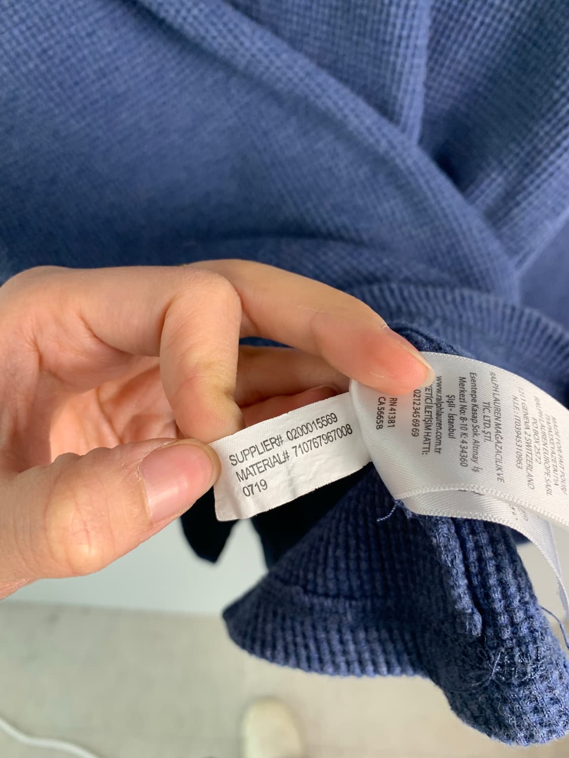 폴로 랄프로렌 신형 블루 와플 니트 상품이미지4