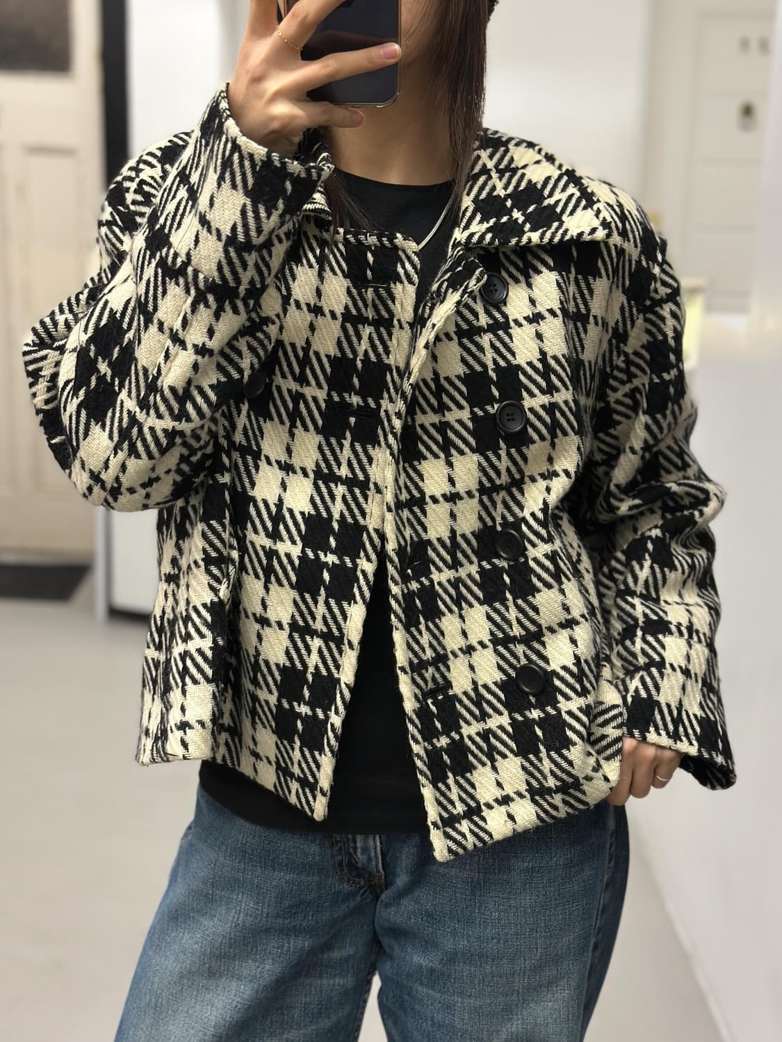 체크 자켓 상품이미지1