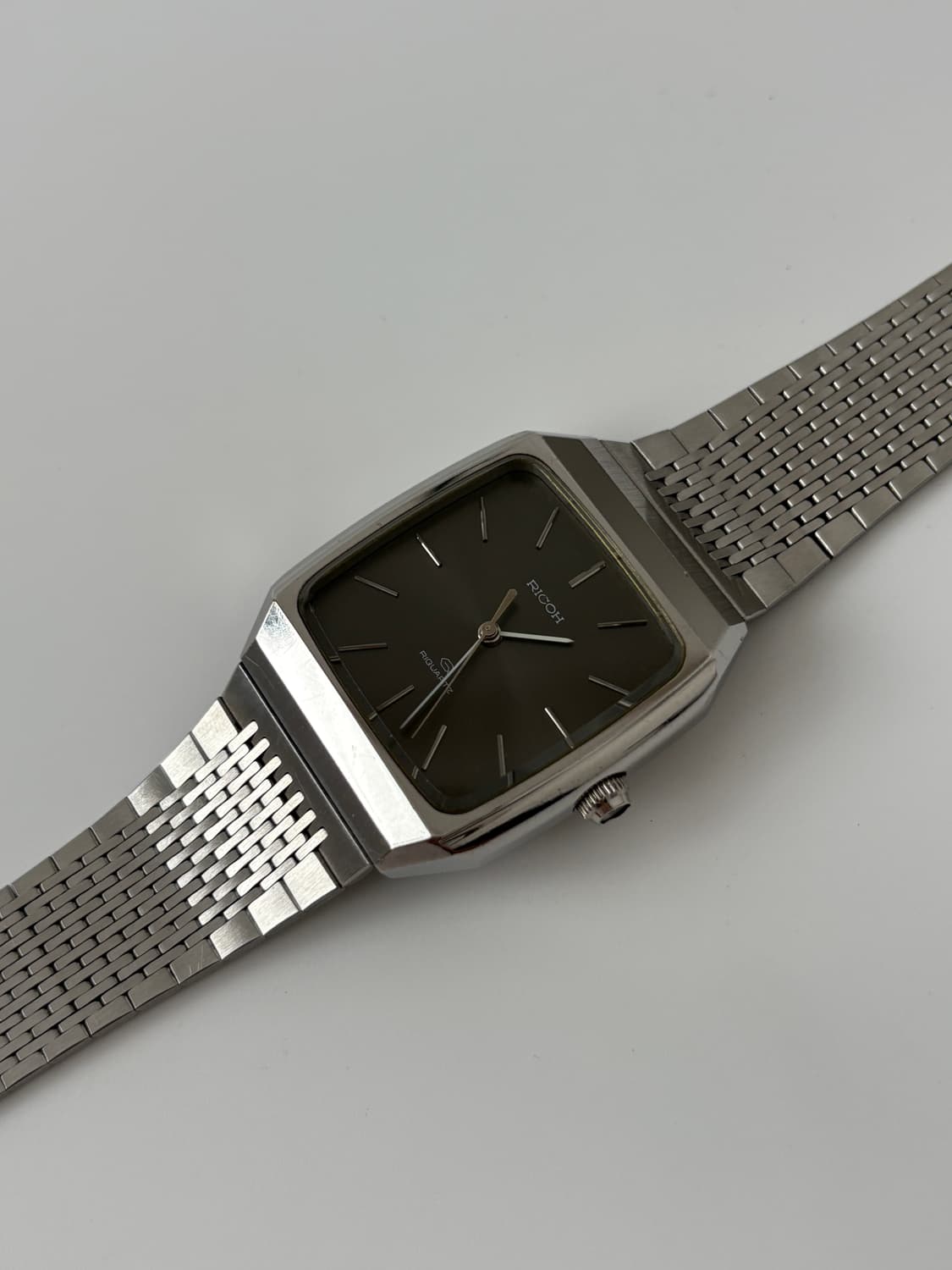 80s chacole dial silver sqaure requartz 상품이미지4