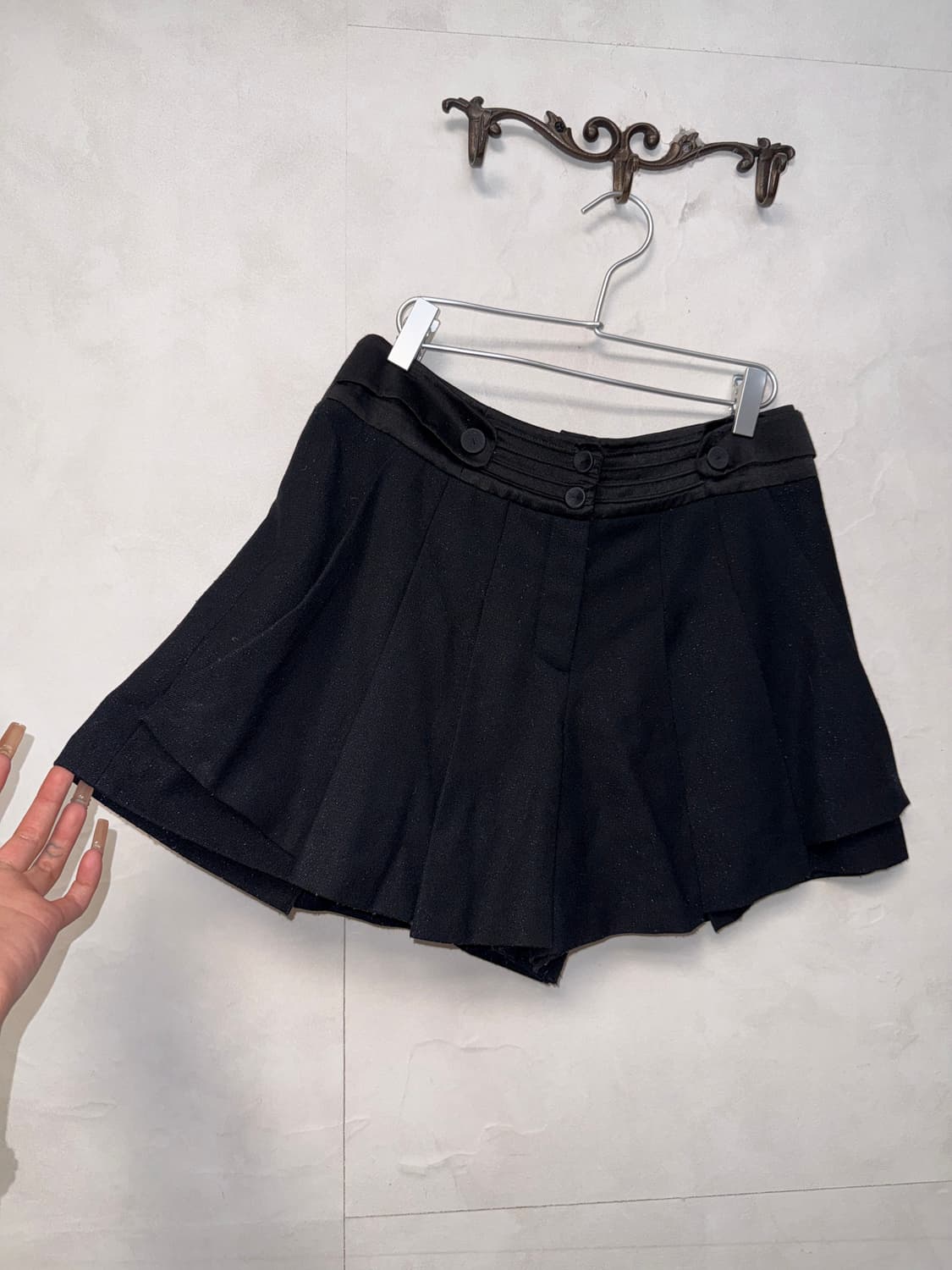 Black back ribbon pleats shorts 상품이미지4