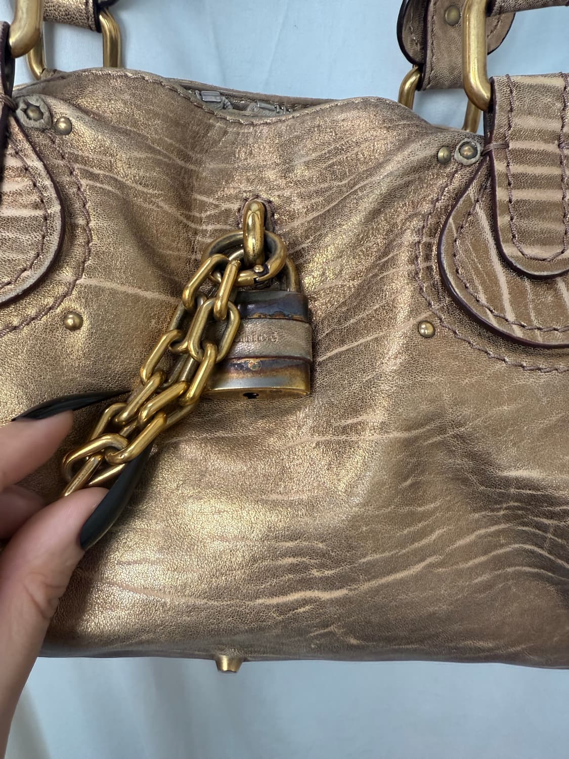 Gold Chloe paddington bag  상품이미지3
