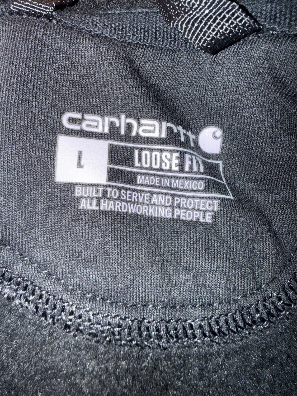 칼하트 루즈 핏 미드웨이트 레귤러 풀 집 스웨트셔츠 블랙 상품이미지3