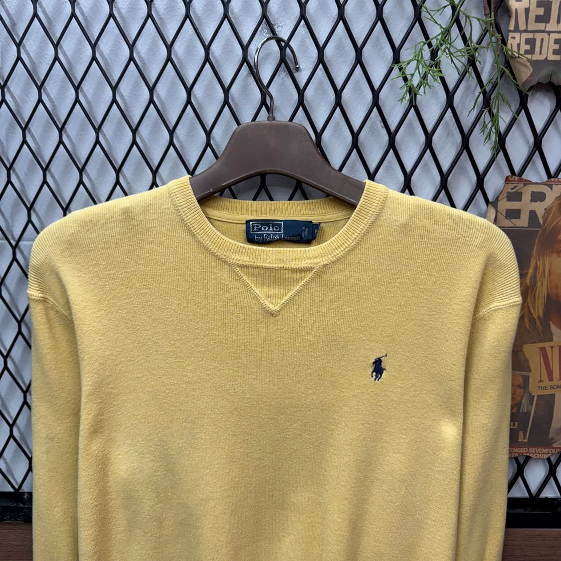 폴로 랄프로렌 니트 스웻셔츠 블랙 포니 포인트 옐로우 상품이미지3