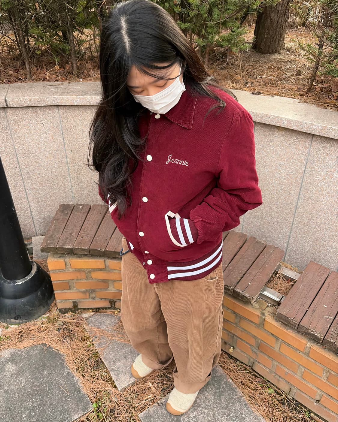 90s Holloway 할로웨이 코듀로이 바시티 자켓 (made USA) 상품이미지2