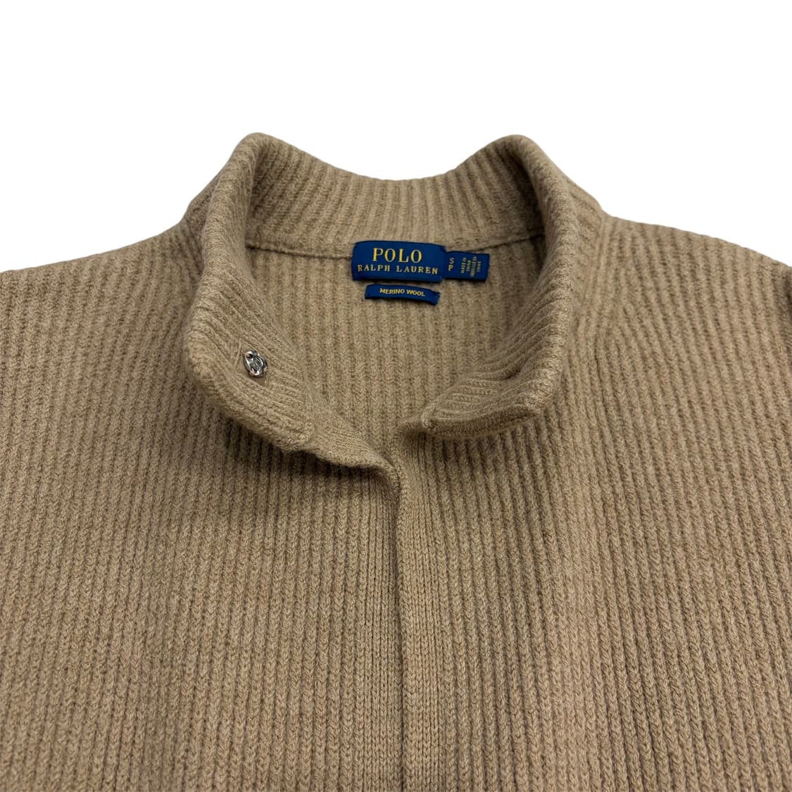 폴로 랄프로렌 여성 브라운 메리노 울 니트 케이프 가디건 S 상품이미지3