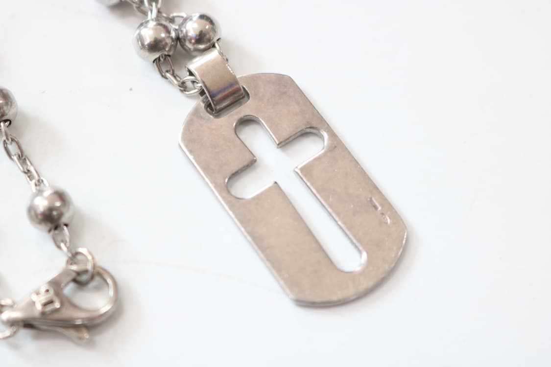 돌체앤가바나 빈티지 크로스 도그택 볼체인 목걸이 상품이미지7