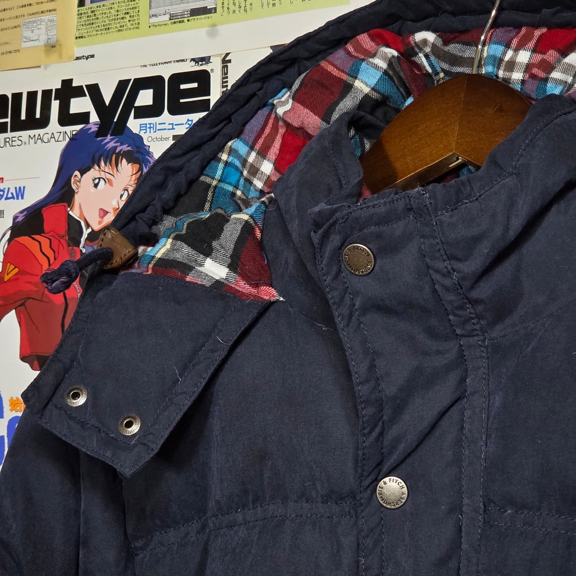 아베크롬비 스웨이드 네이비 덕다운 패딩 점퍼 상품이미지3