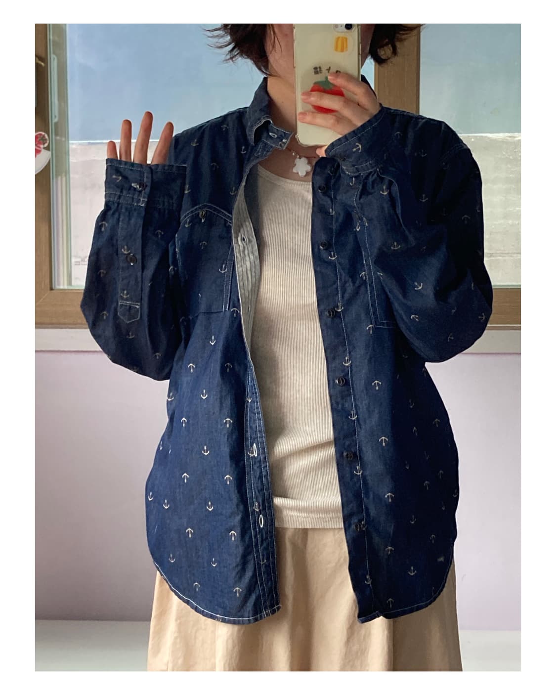 앵커패턴 빈티지셔츠 상품이미지5