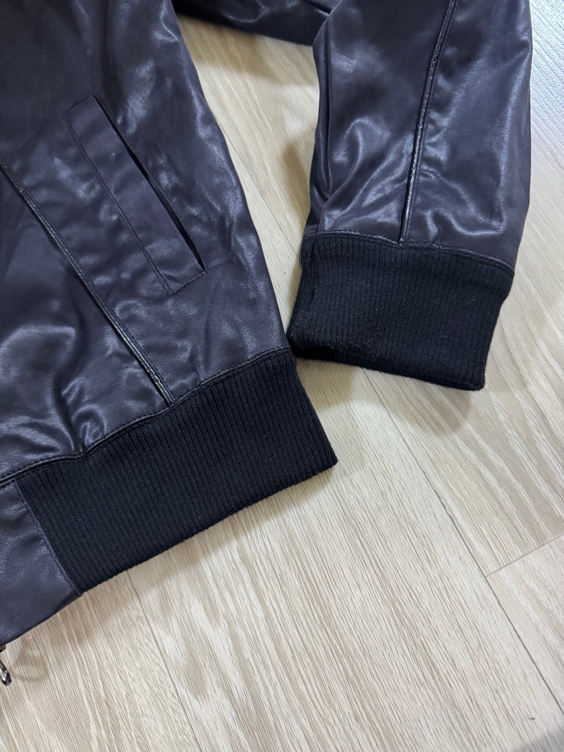 아캄 Piping Leather Blouson (Black) 상품이미지5