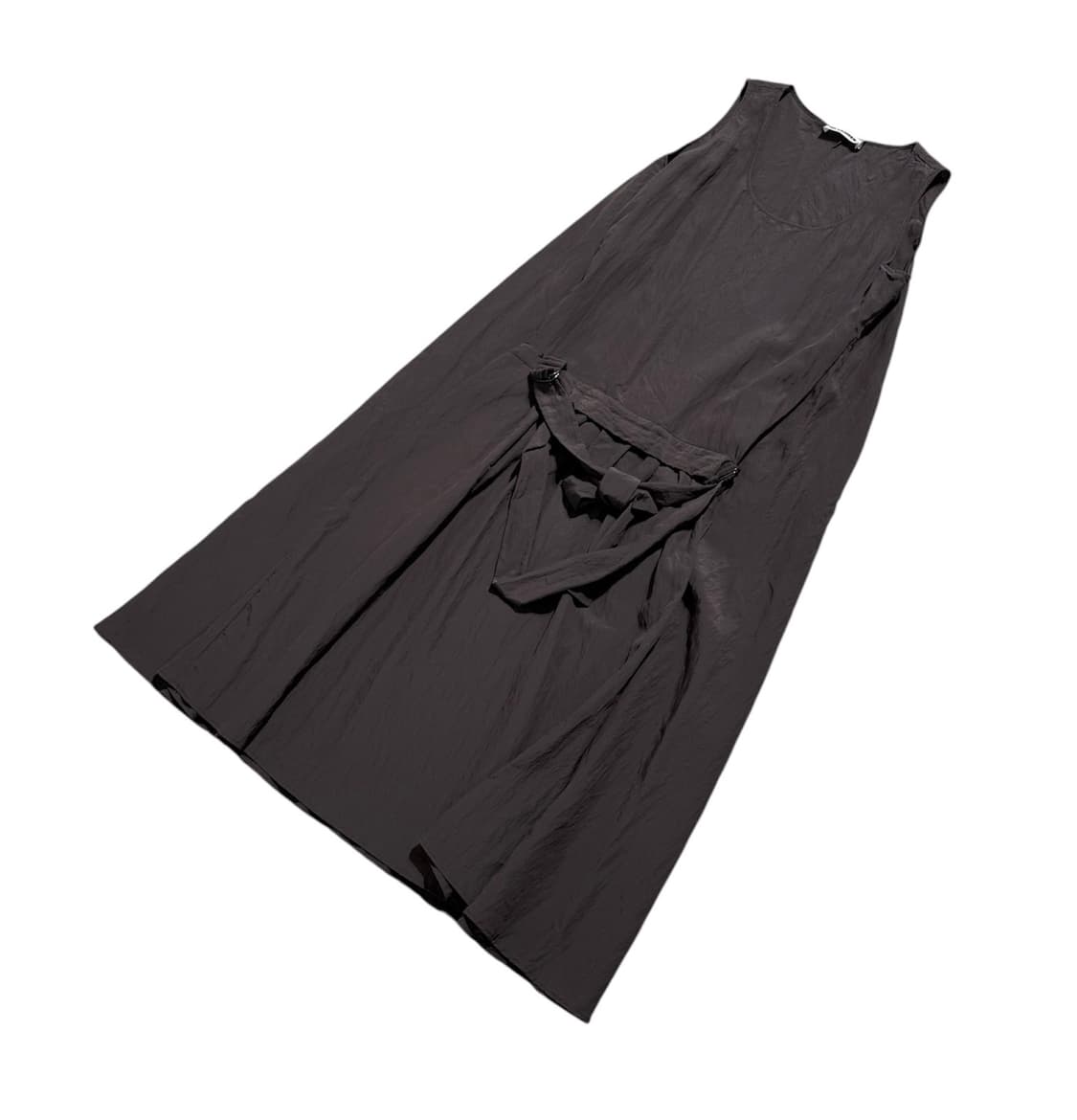 질샌더 다크 브라운 나일론 롱 원피스 상품이미지3