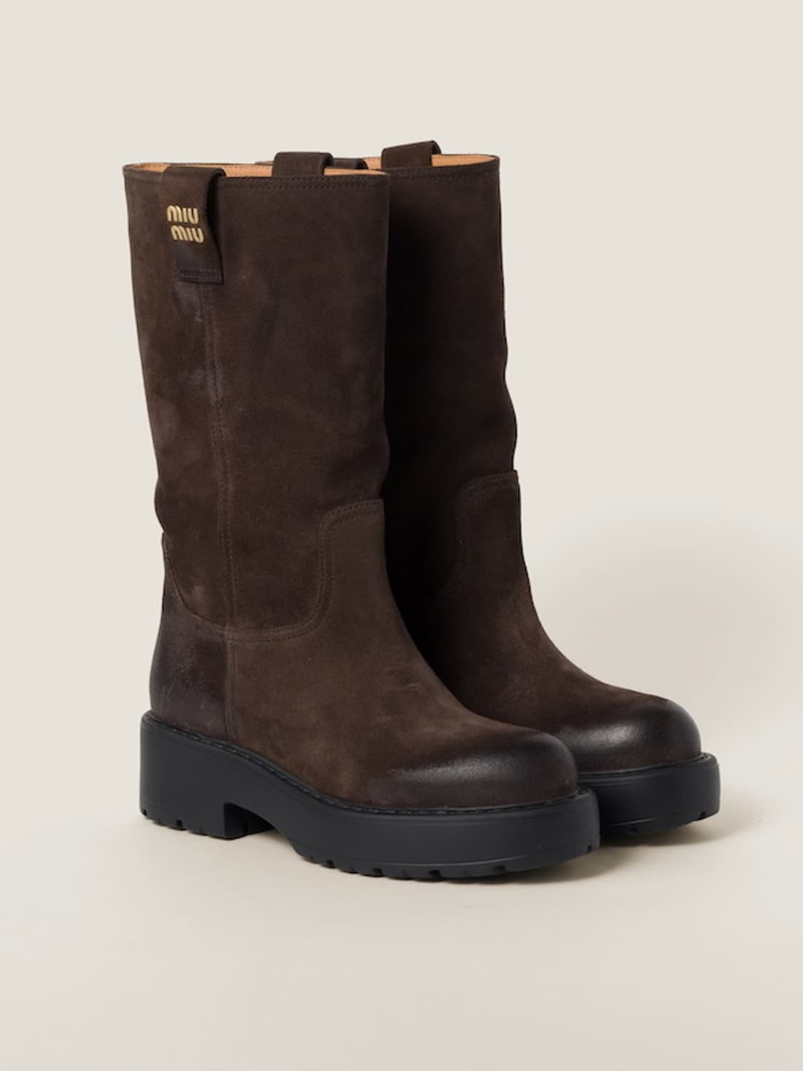 미우미우 스웨이드 부츠 (미착용) 상품이미지1