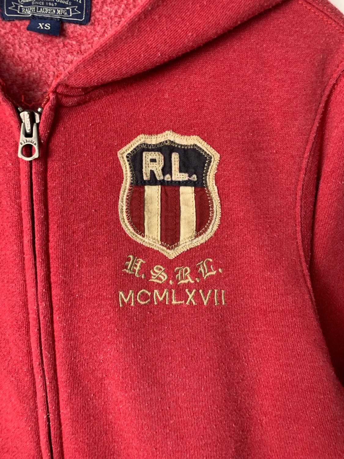 폴로 랄프로렌 엠브로이드 성조기 자수 후드집업 상품이미지5