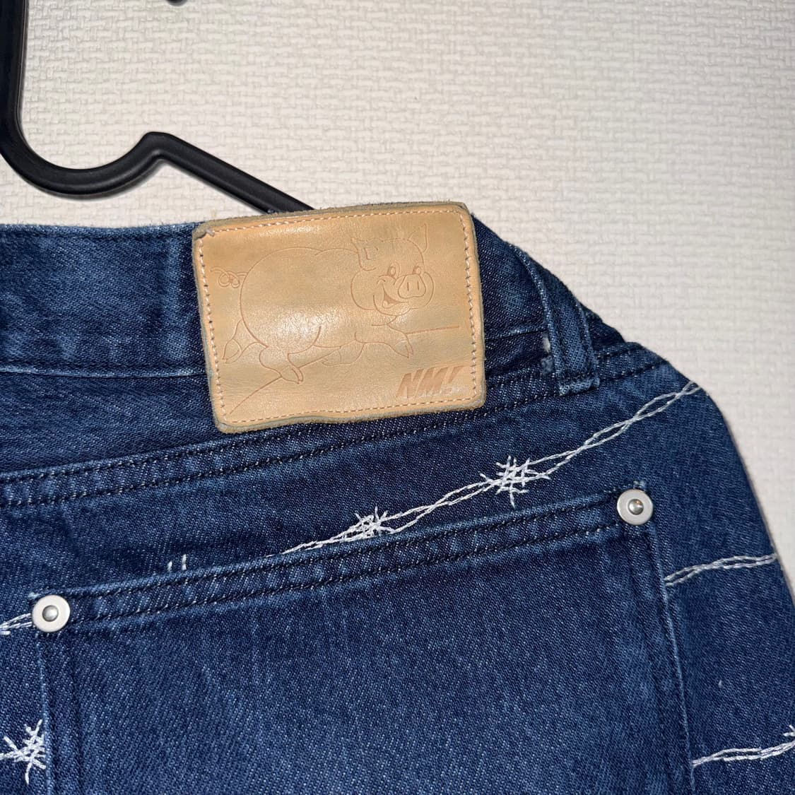 노매뉴얼 W.F. 데님 팬츠 블루 상품이미지4