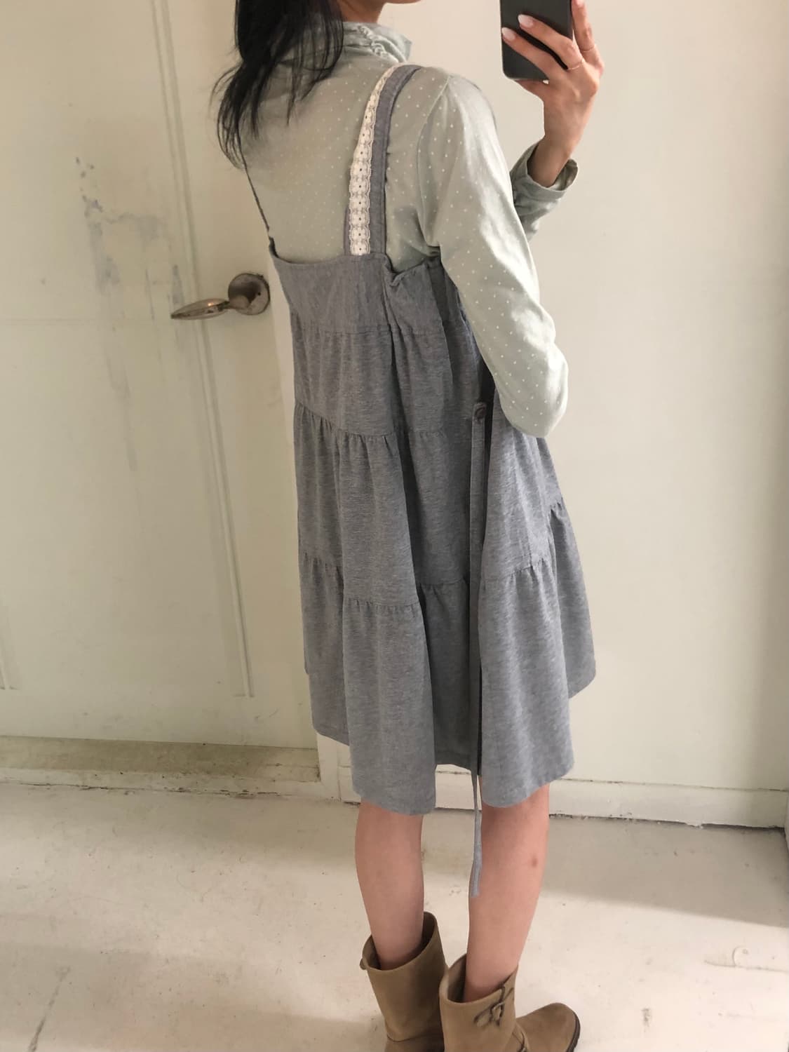 일본빈티지 모리 레이어드 원피스 상품이미지3