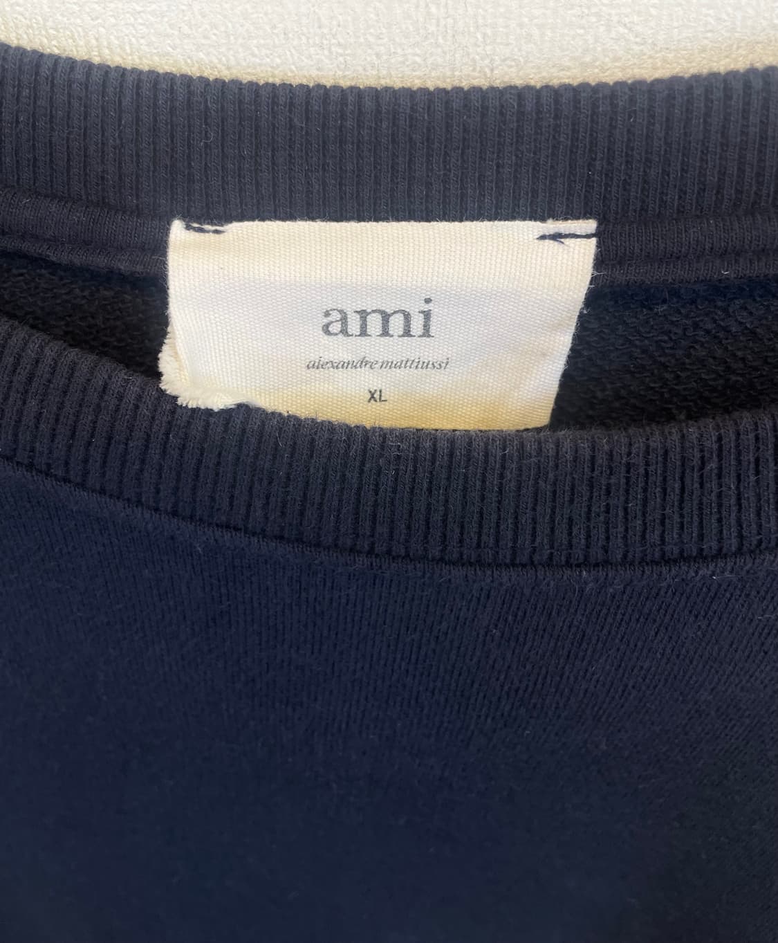 ami 아미 스몰하트 맨투맨 XL 네이비:) 면100% 상품이미지4