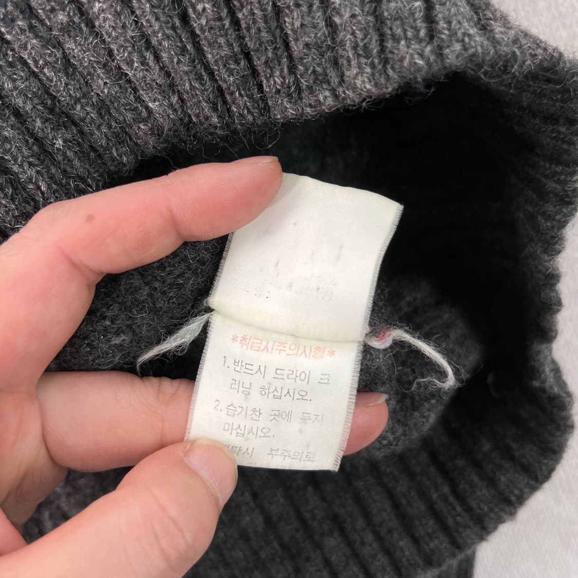 100 폴로랄프로렌 90s 램스울 그레이 가디건 상품이미지6