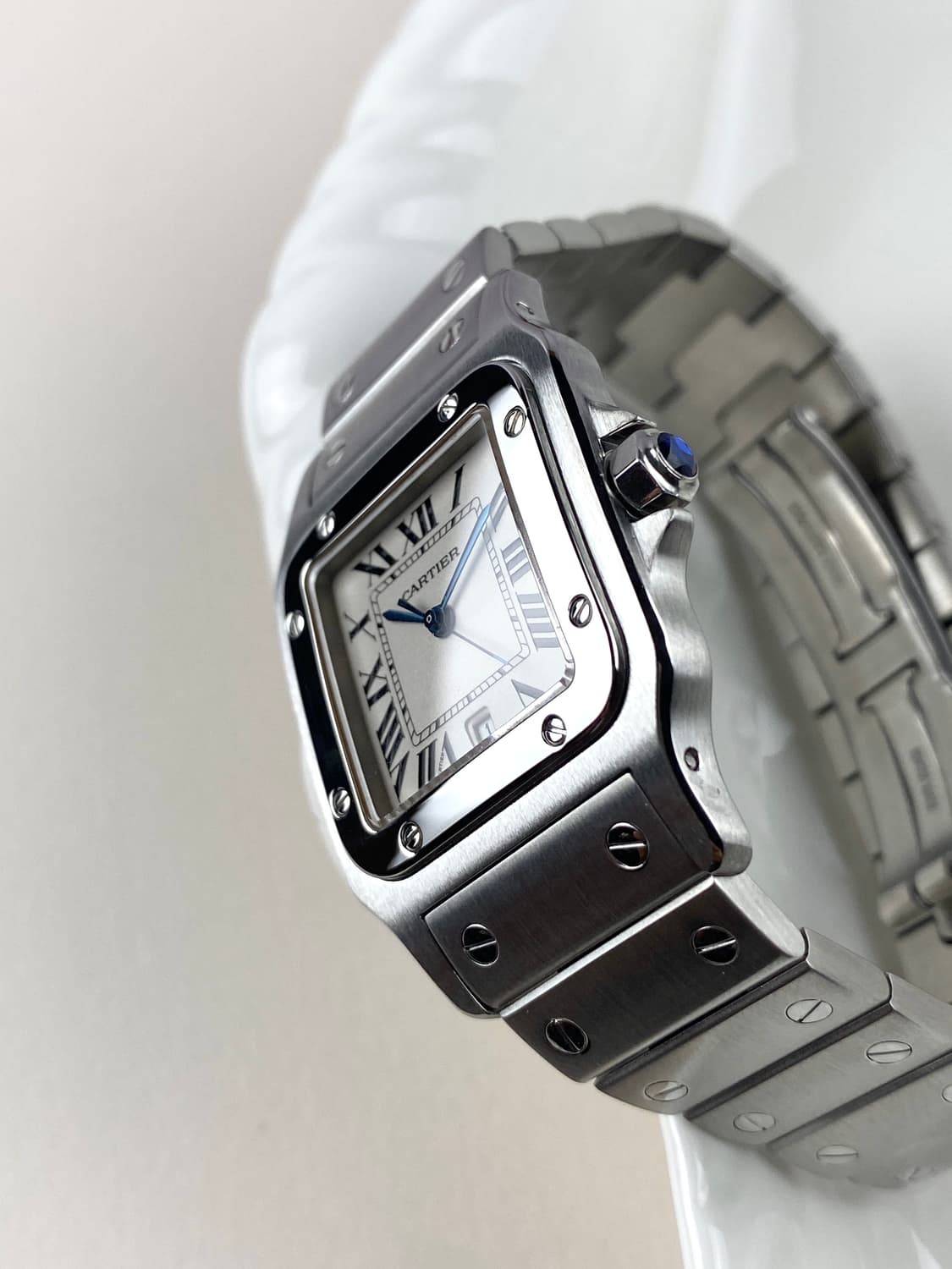 CARTIER Santos Galbee steel watch unisex 상품이미지5