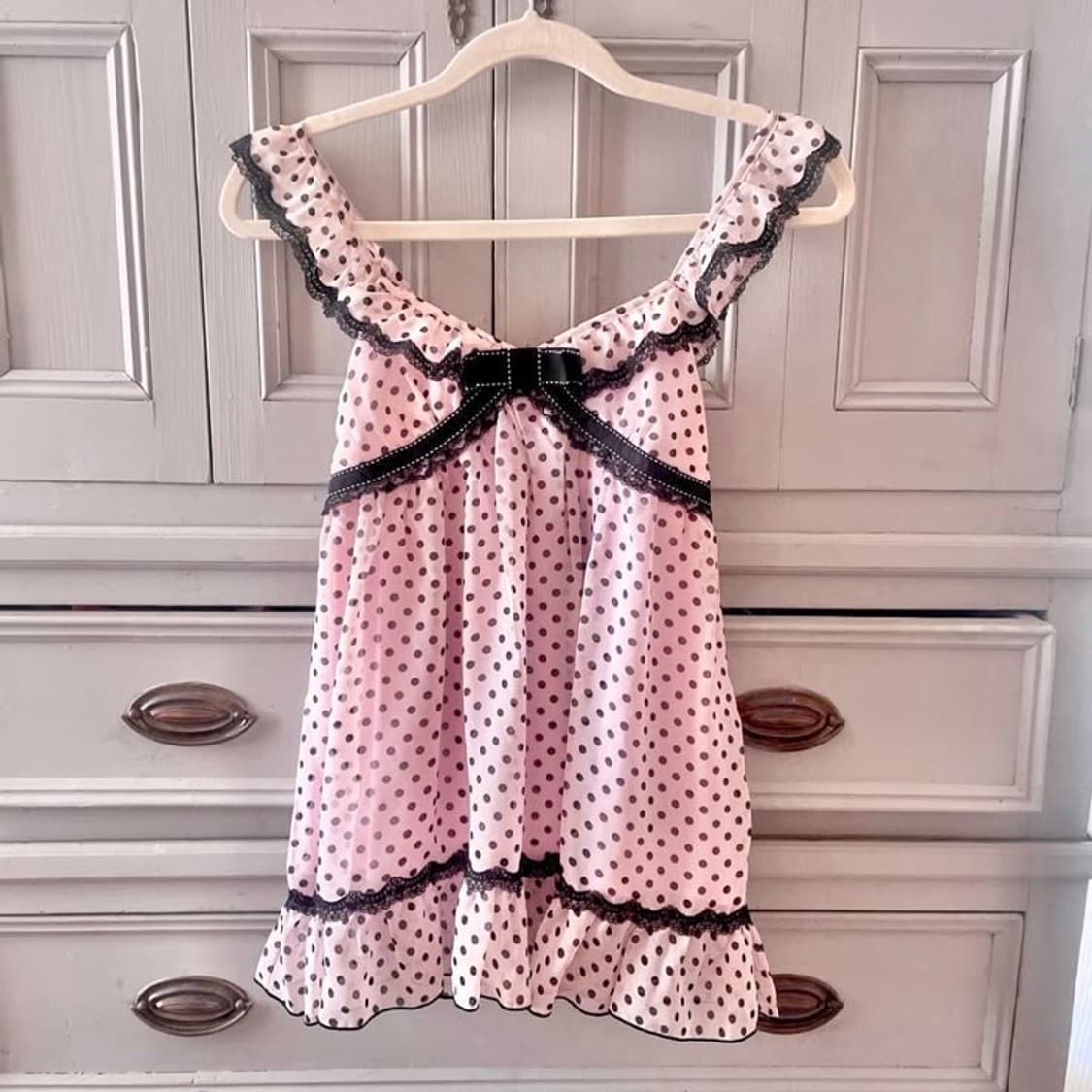 Tralala 트랄라라 히메갸루 도트 슬리브리스 러블리갸루 오네갸루로걀 상품이미지5