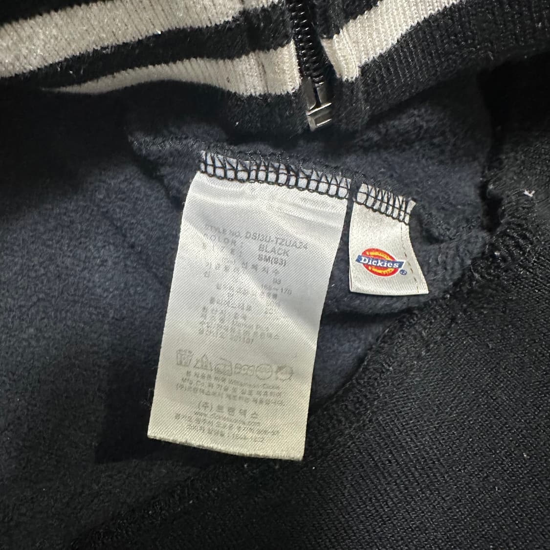 (M) 디키즈 블랙 화이트 나그랑 후드집업 상품이미지3