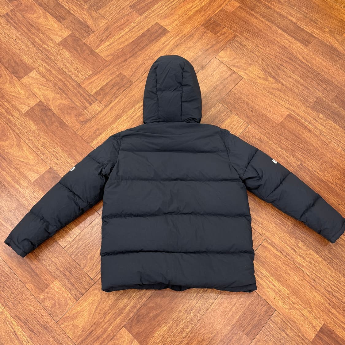 S(95~100) 엄브로 사이드라인 블랙 후드 패딩 자켓 상품이미지2