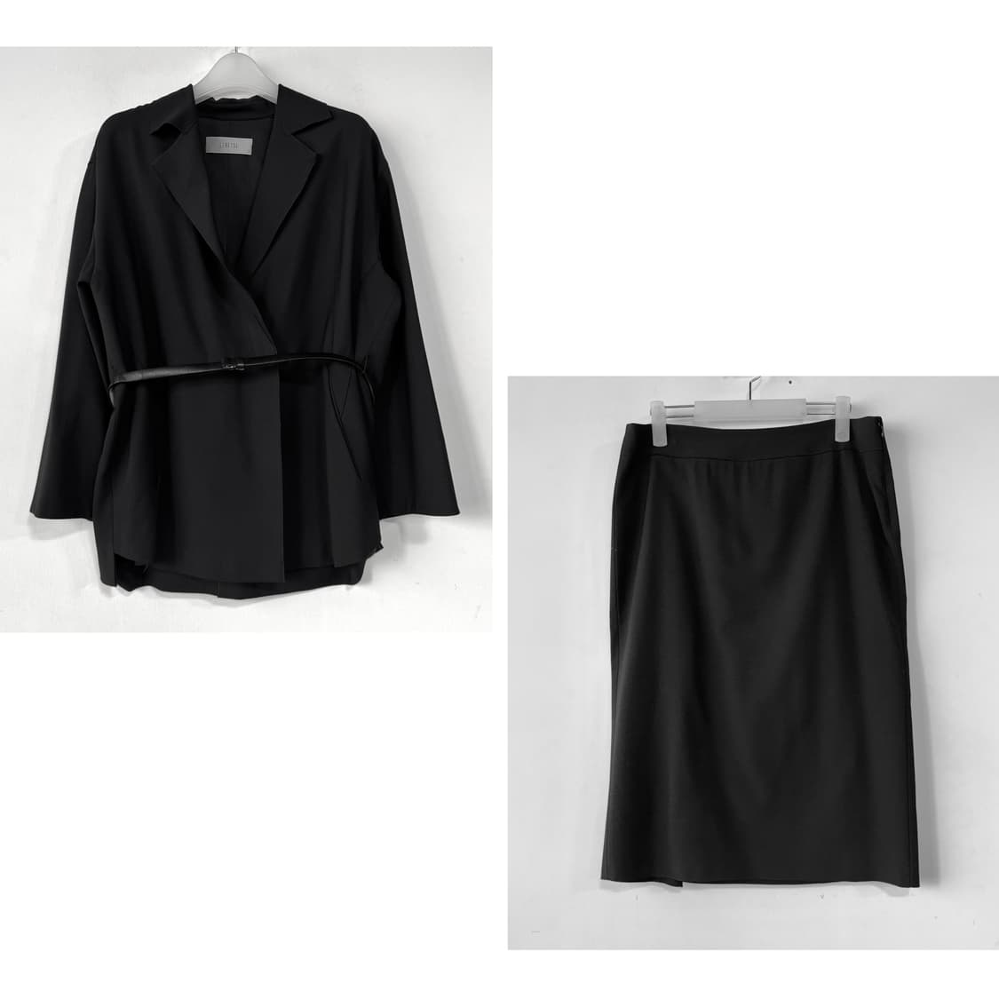 르베이지 울 블렌드 자켓 스커트 셋업 SET 상품이미지1