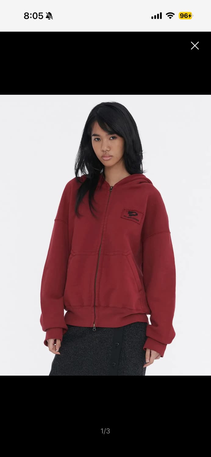 웰빙익스프레스 버건디 집업 s 상품이미지1