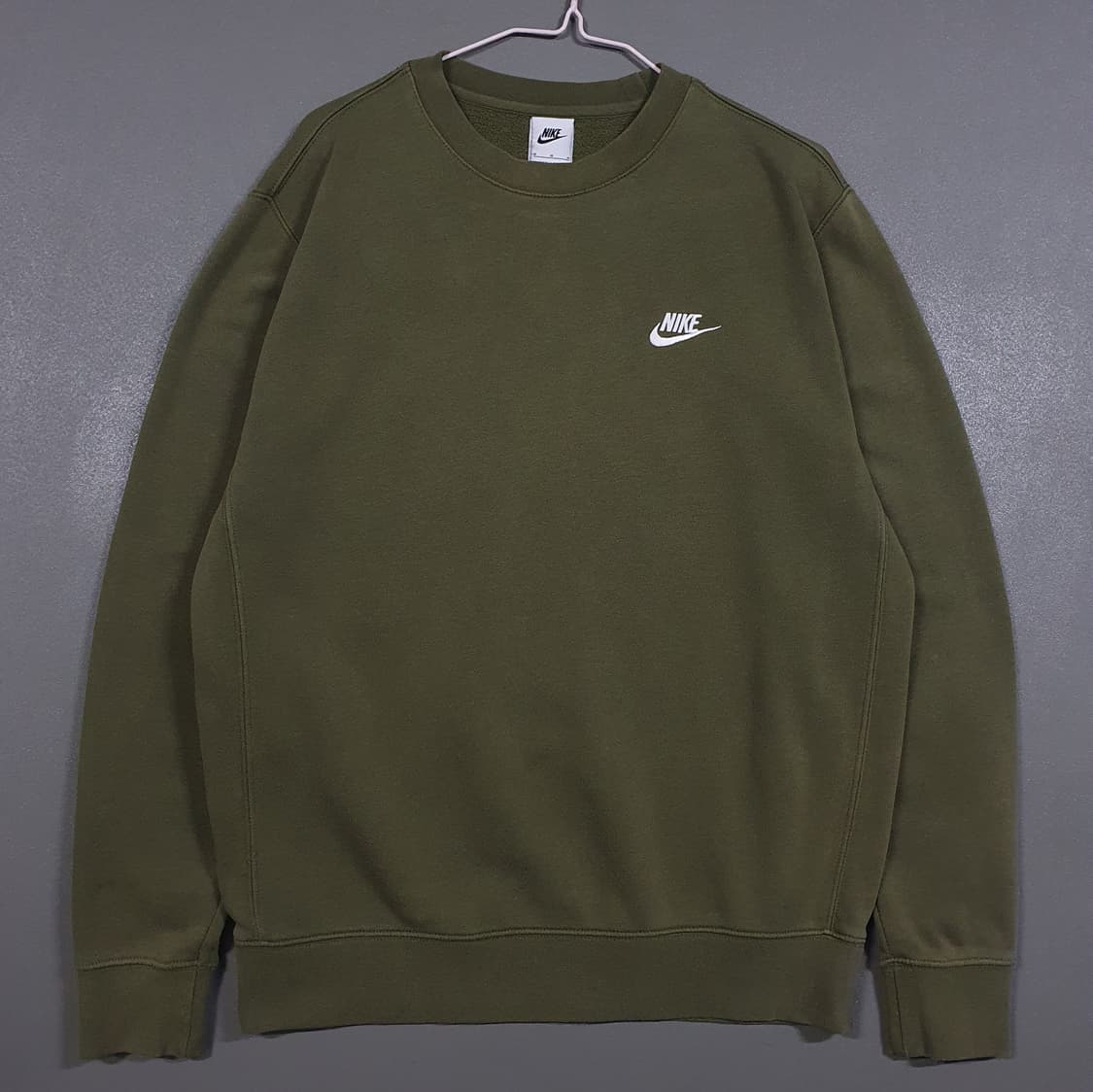 M (95) 나이키 신형 NSW 클럽 프렌치테리 맨투맨 스웻셔츠 카키 상품이미지1