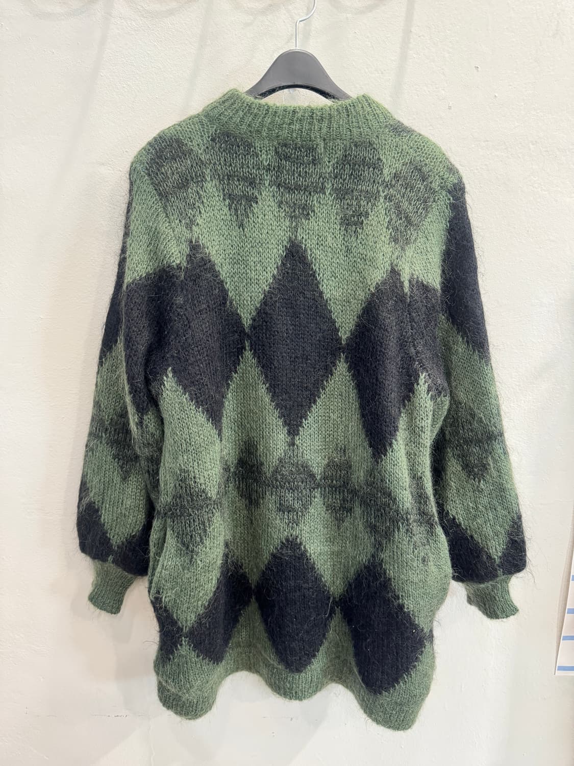 japan vintage 울믹스 패턴 가디건 상품이미지9