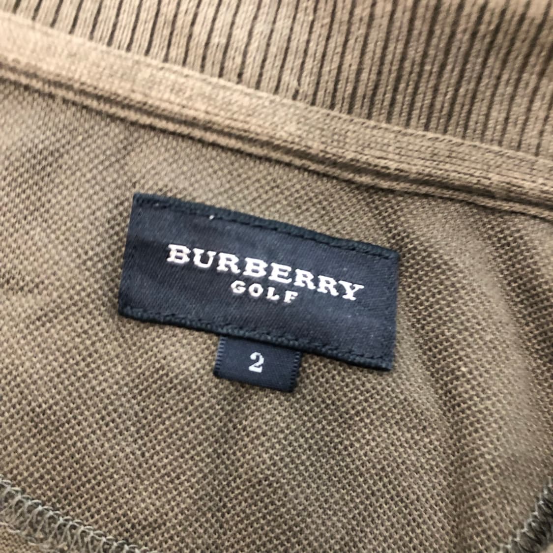 버버리 스트라이프 하이넥 집업 반팔 티셔츠 상품이미지4