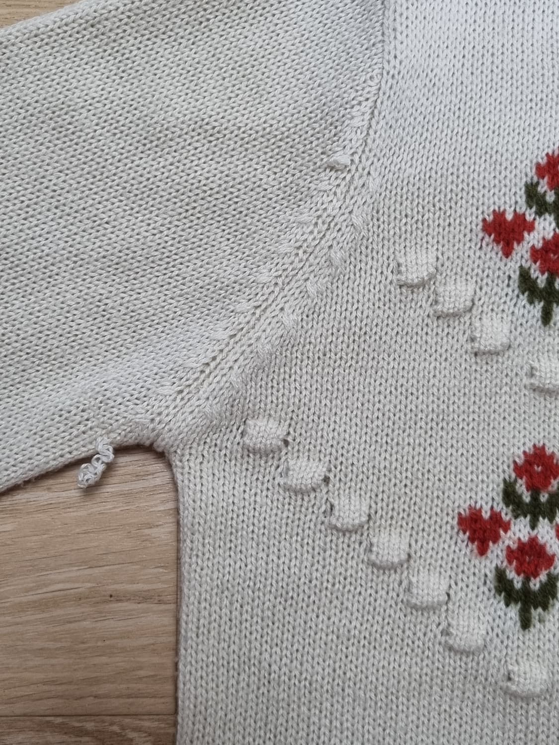 빈티지 어스뮤직 폼폼 꽃자수 가디건 모리걸하구미히피니혼진오리엔탈페어리모리 상품이미지2