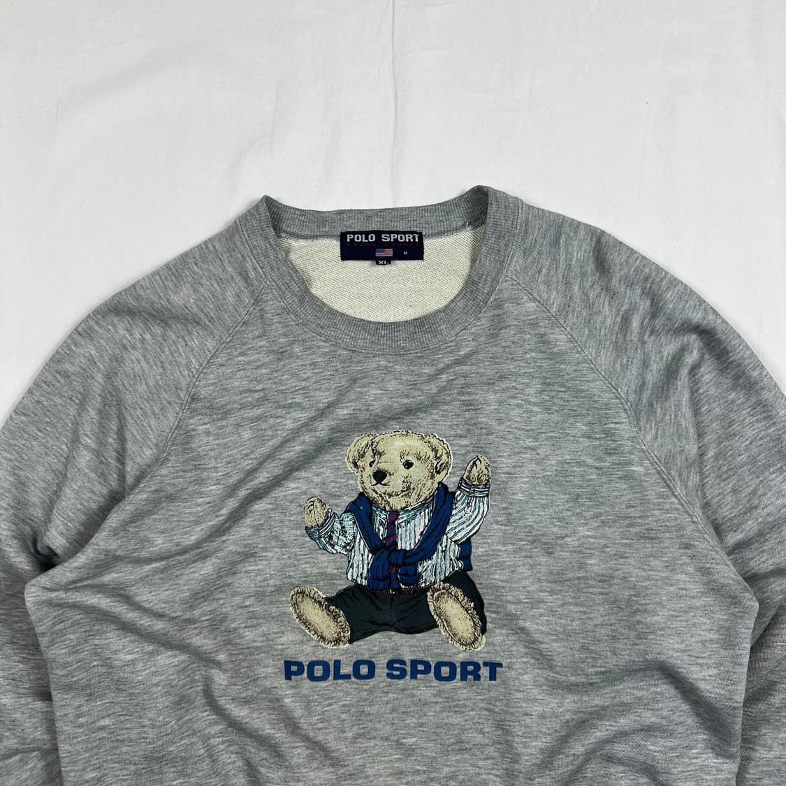 90‘s 폴로스포츠 polo sport 싯다운 베어 스웻셔츠 맨투맨 상품이미지2