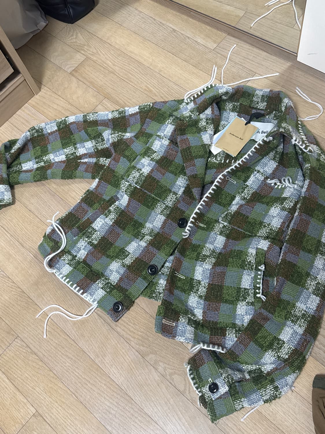 앤더슨벨 체크 자켓 상품이미지1