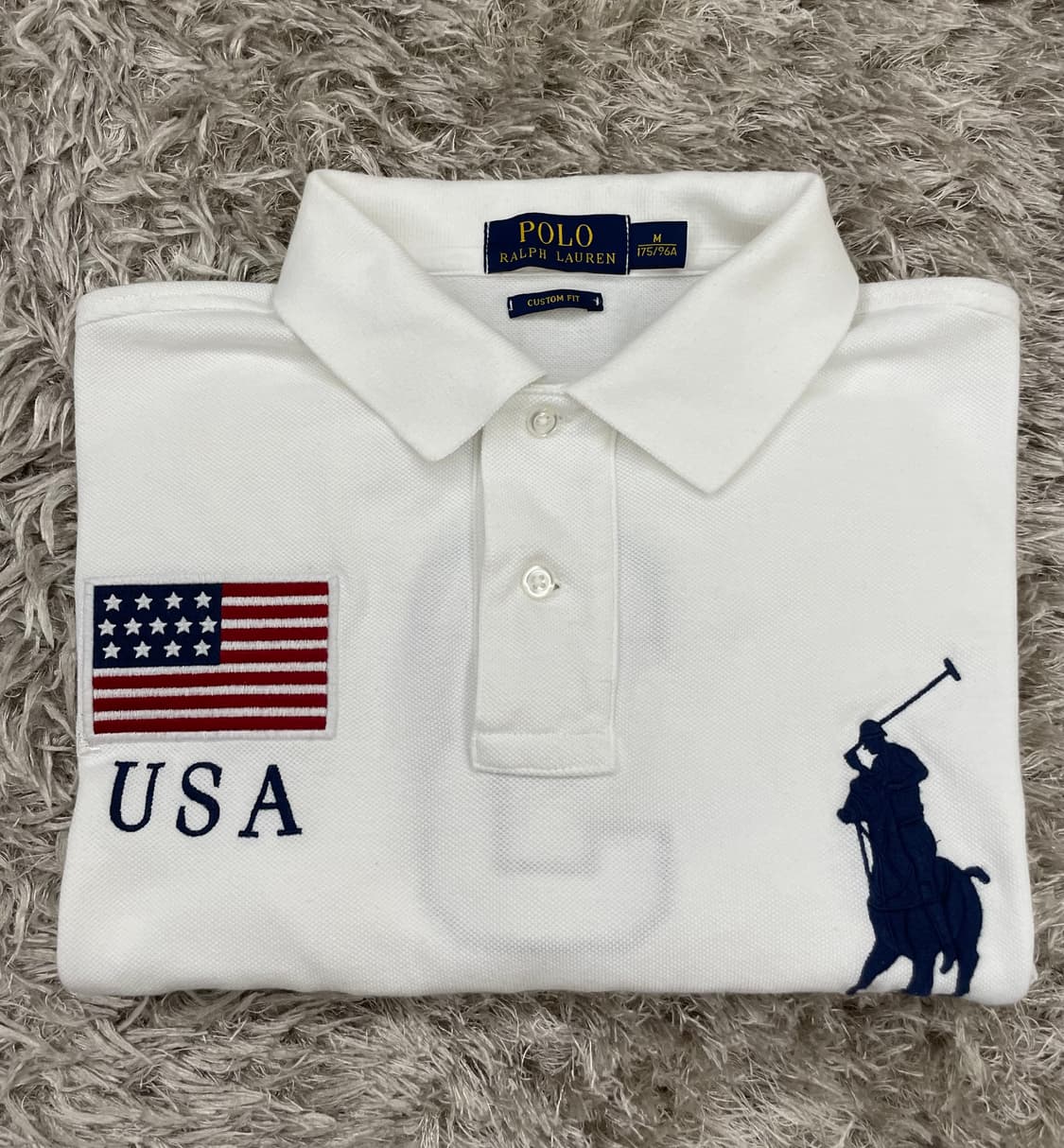 정품 폴로 랄프로렌 성조기 카라티 m(95) 상품이미지6