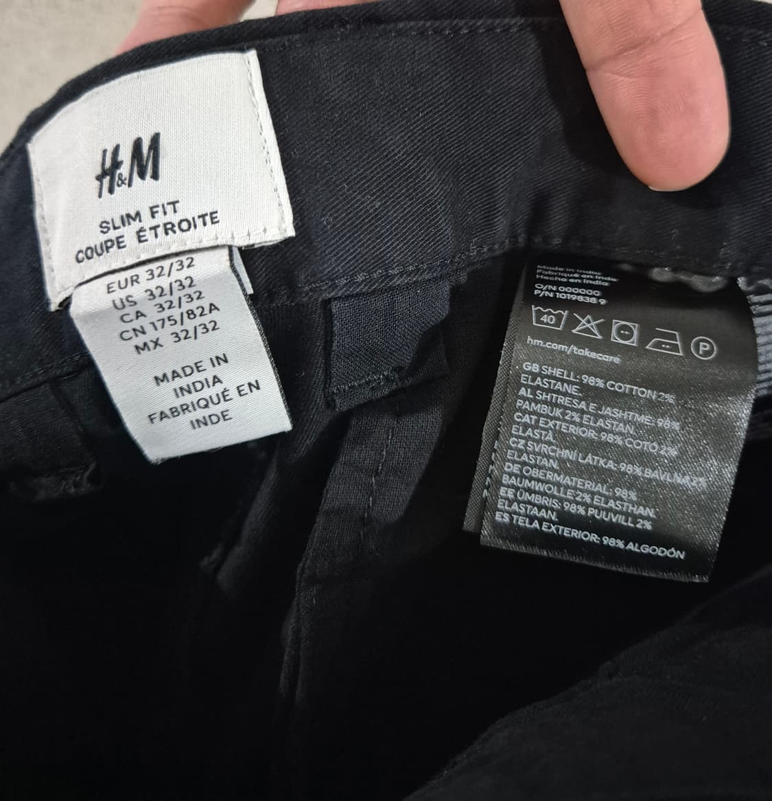 [32]에이치앤엠H&M 블랙 바지 팬츠 스판 상품이미지4