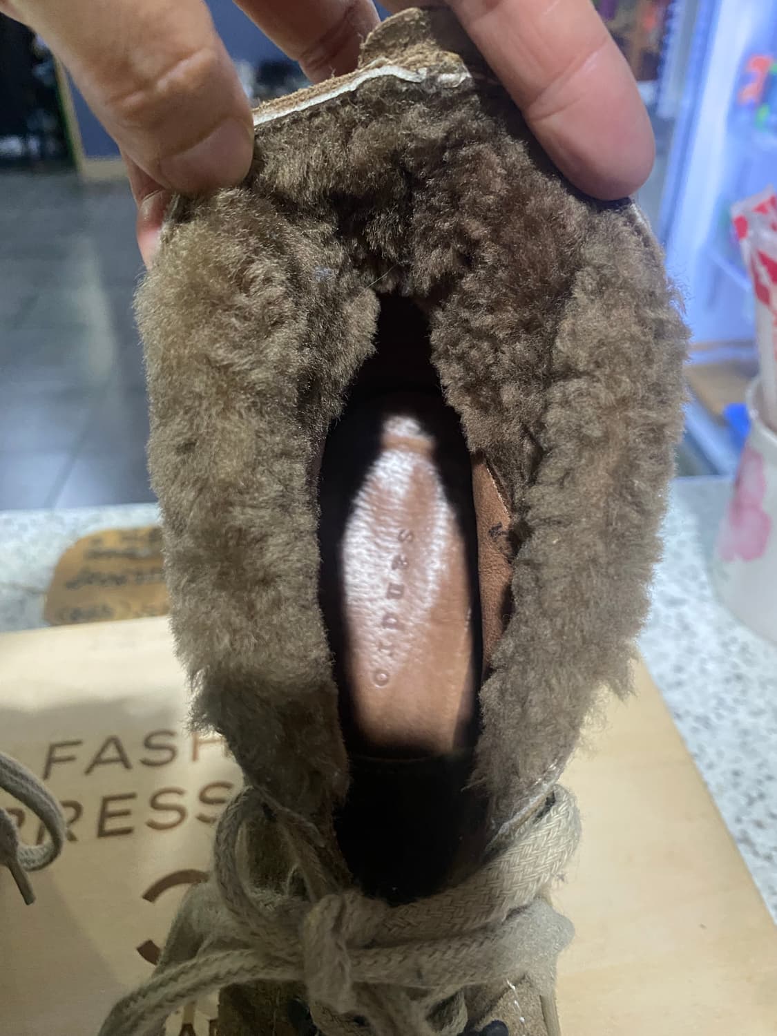 산드로 양털 스웨이드 웨지 부츠 상품이미지8