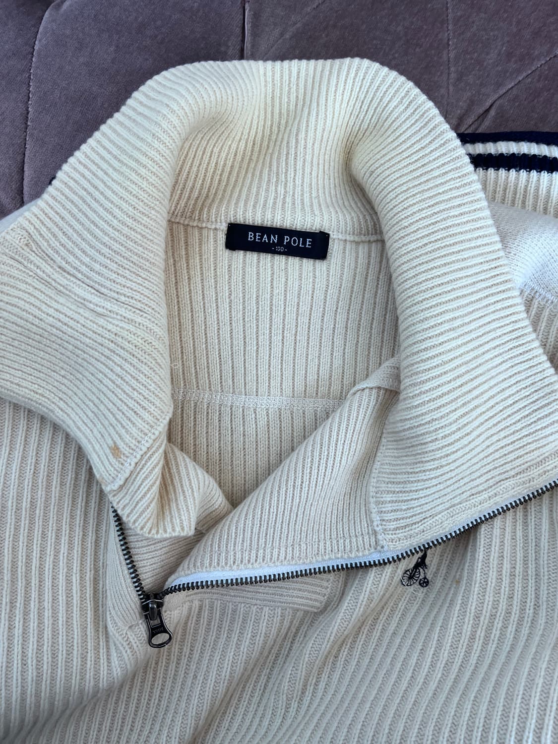 빈폴 남성 터틀넥 반집업니트
 상품이미지5