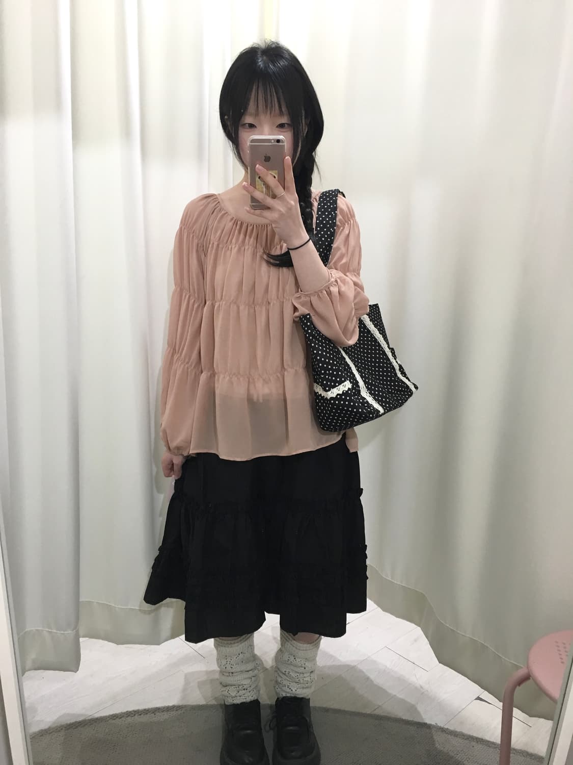 Hyphen World gallery Sheer Blouse 상품이미지3