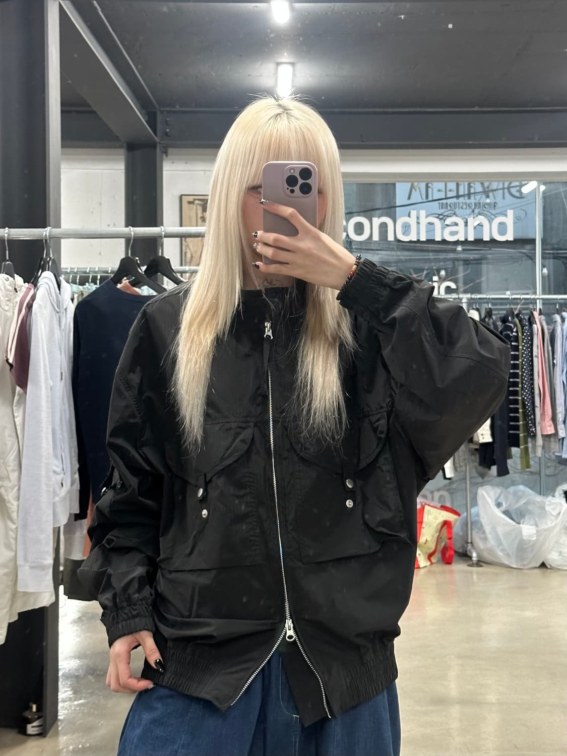 빈티지 나일론 투웨이 넥버클 워크자켓 상품이미지1