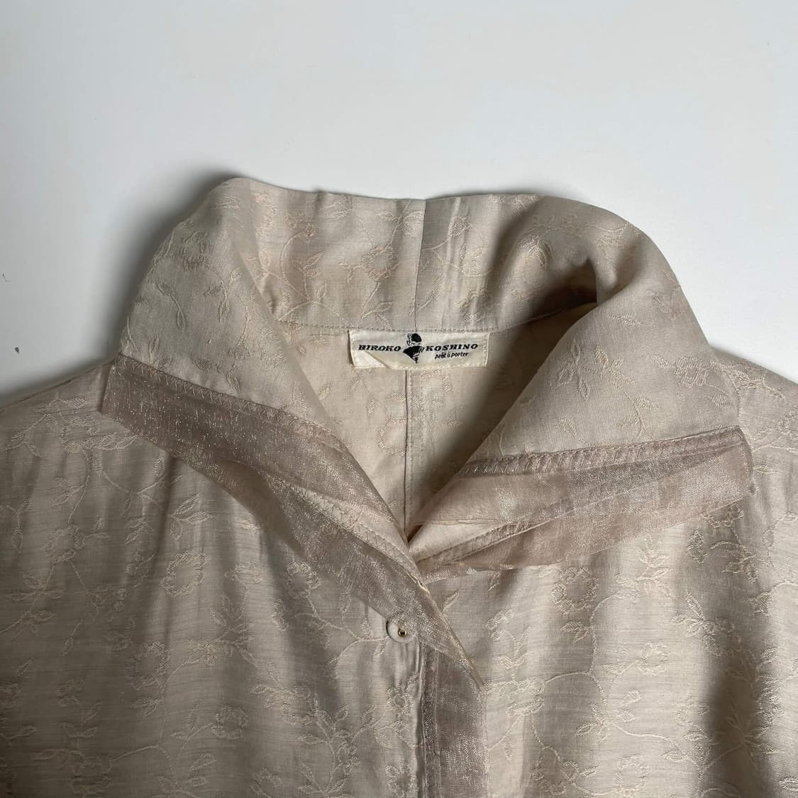 히로코 코시노 꽃 자수 레이온 블렌드 자켓 상품이미지3