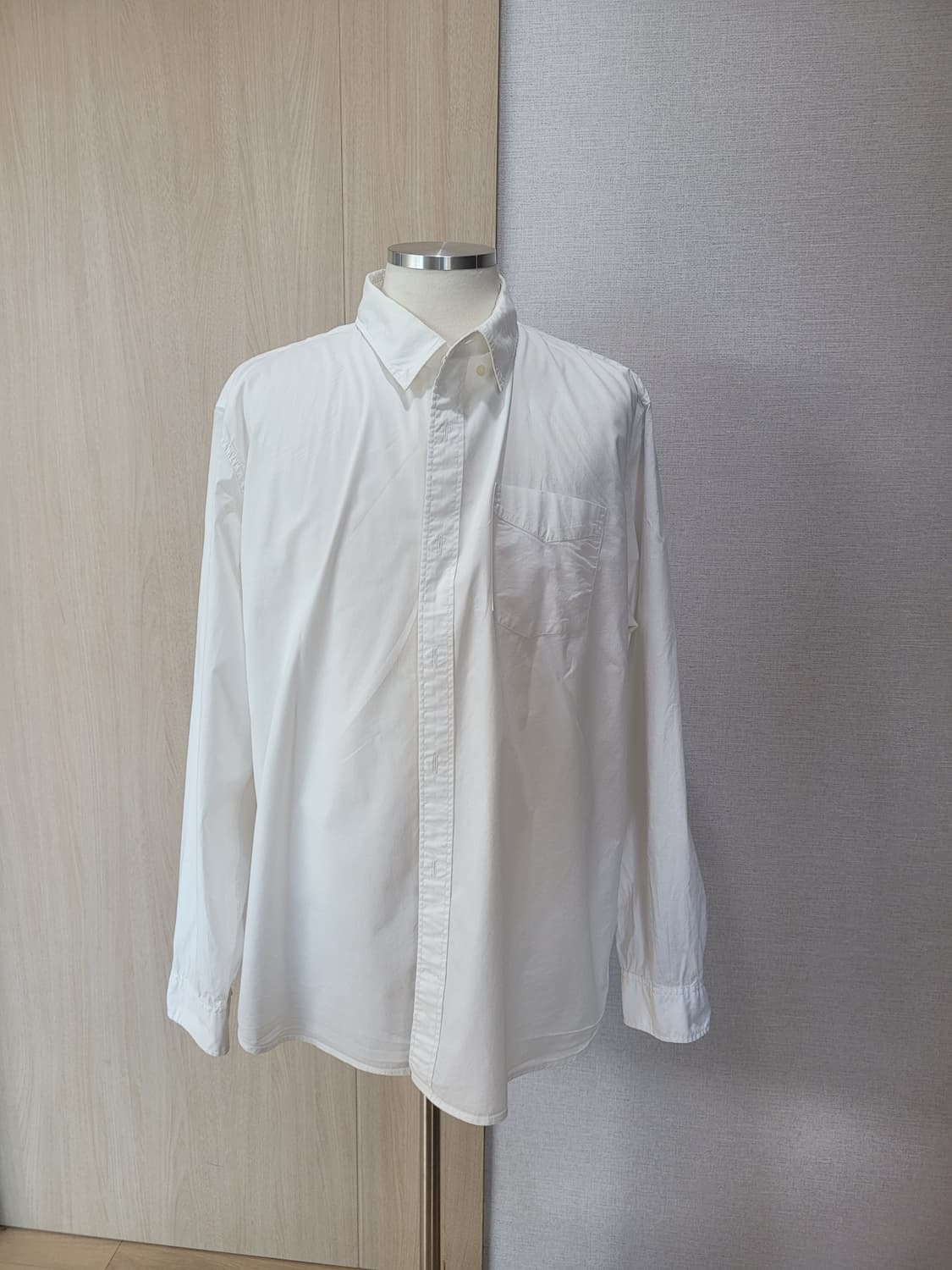 갭 GAP 남자 스탠다드 핏 스트레치 셔츠 105 화이트 상품이미지1