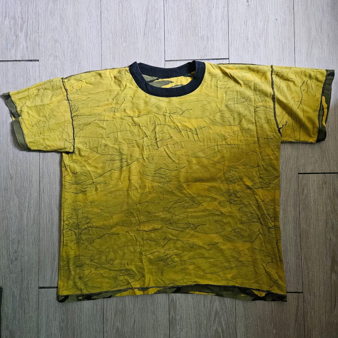 Vintage yellow camo t shirt 상품이미지3